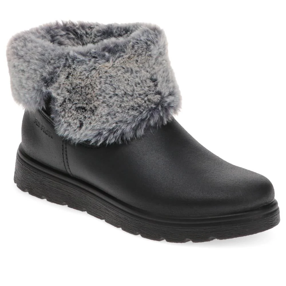 Faux-Fur Ankle Boots - FLY40039 / 325 641 - Black