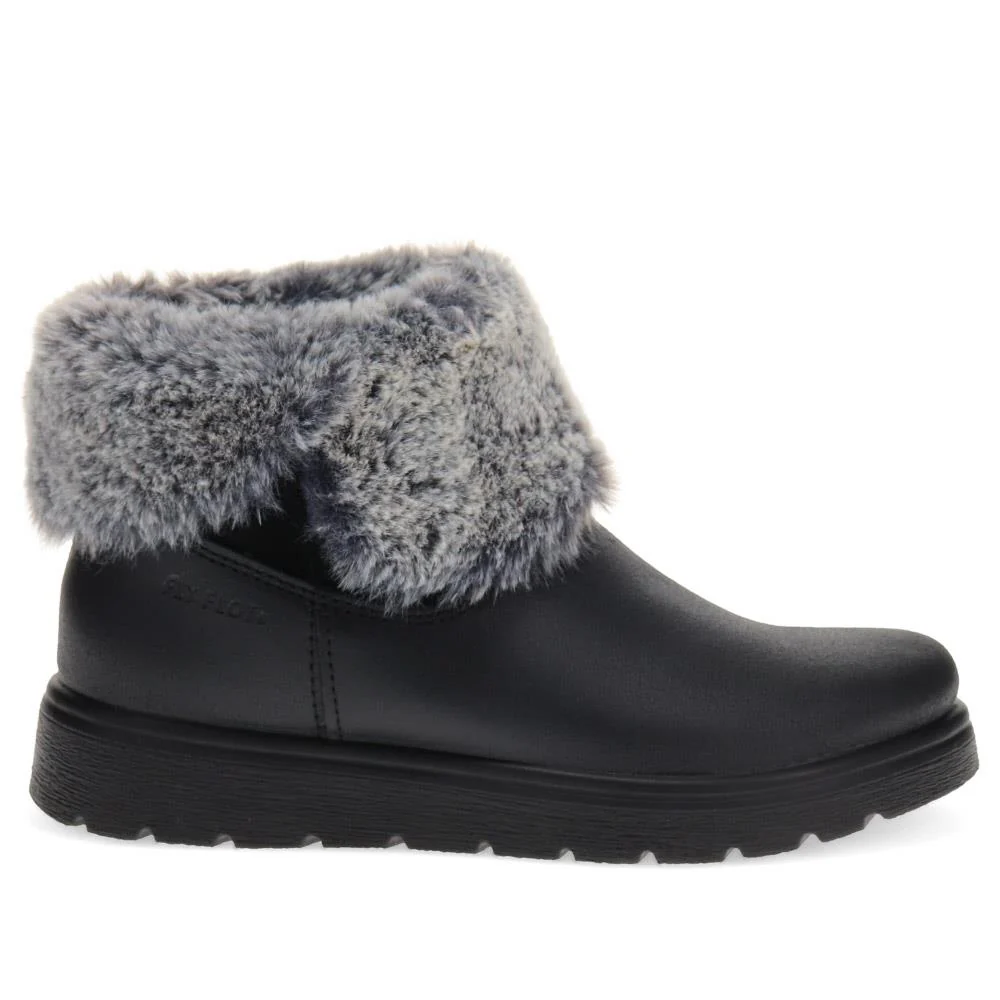 Faux-Fur Ankle Boots - FLY40039 / 325 641 - Black - Image 2