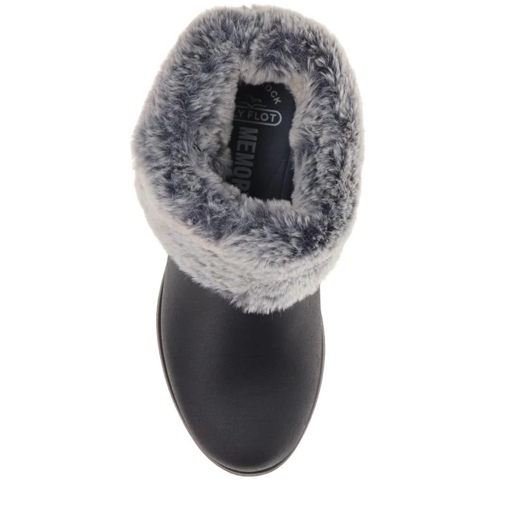 Faux-Fur Ankle Boots - FLY40039 / 325 641 - Black - Image 5