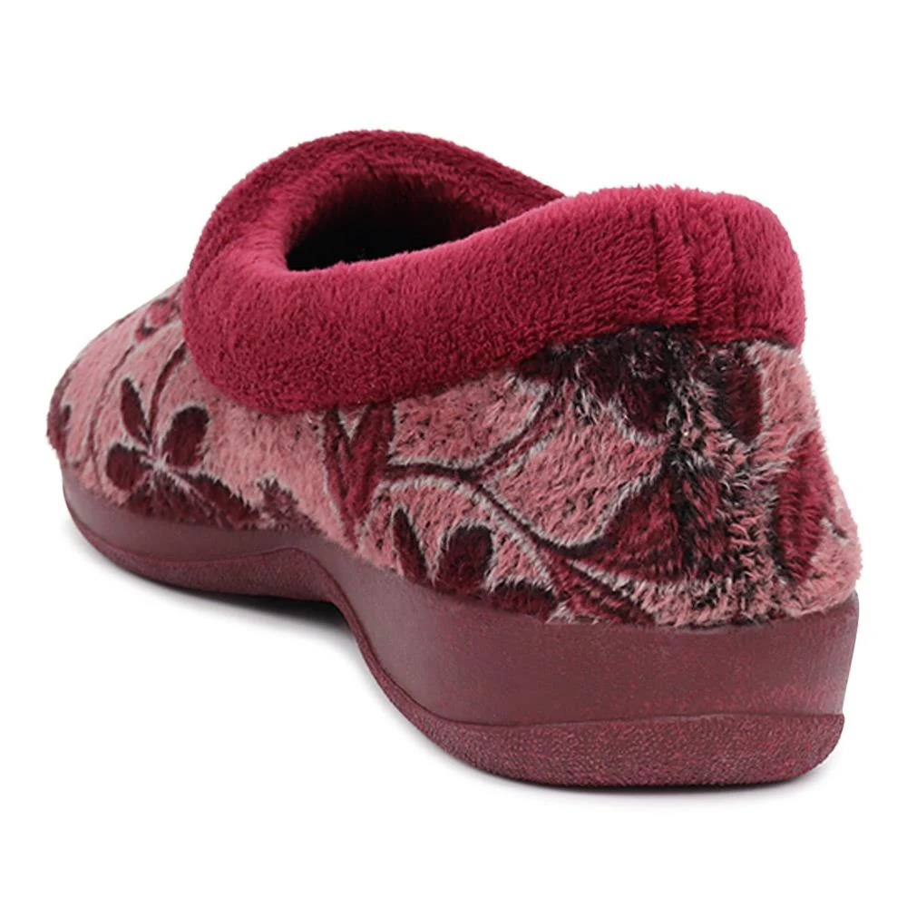 Faux-Fur Full Slippers - ANAT40001 / 325 936 - Burgundy - Image 3