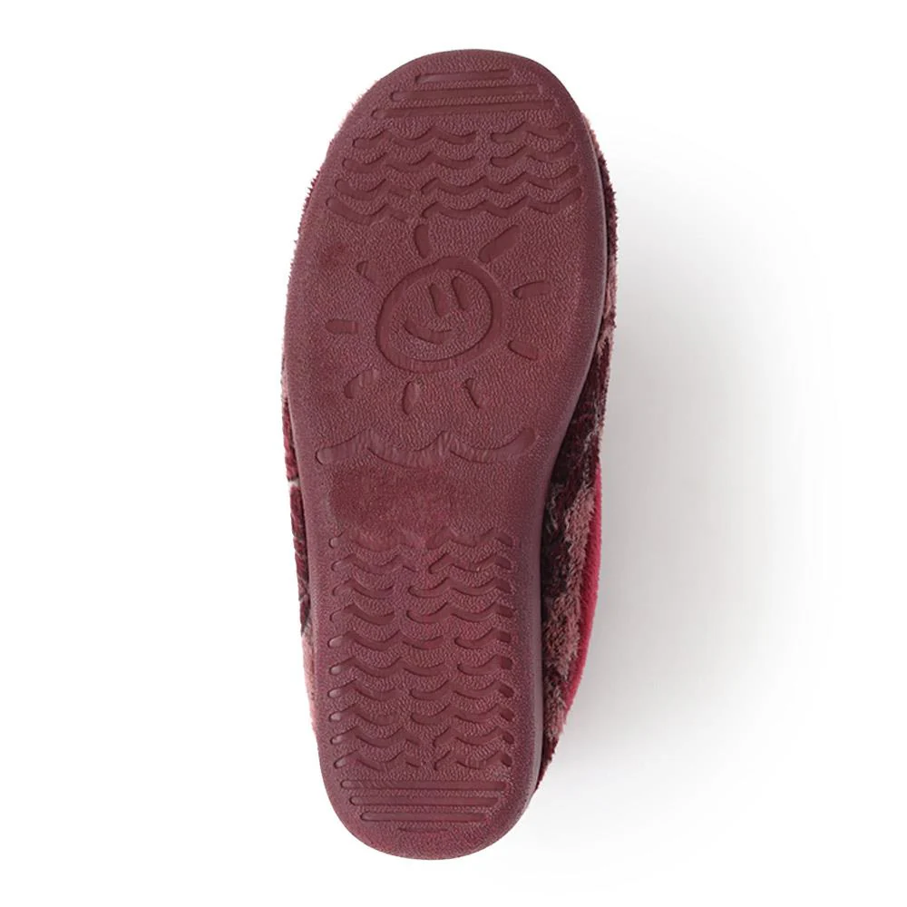 Faux-Fur Full Slippers - ANAT40001 / 325 936 - Burgundy - Image 5