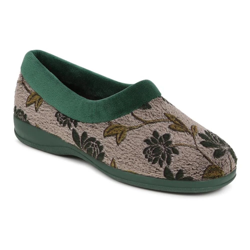 Faux-Fur Full Slippers - ANAT40001 / 325 936 - Green