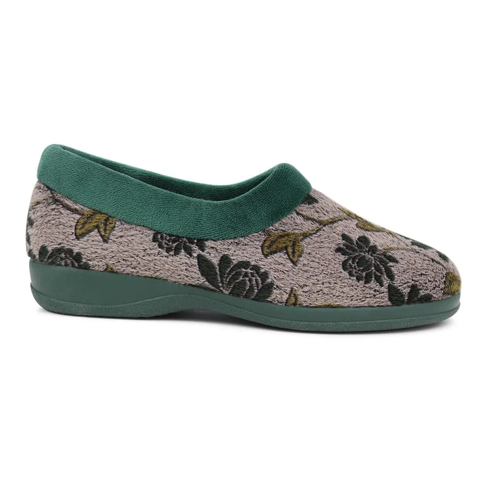 Faux-Fur Full Slippers - ANAT40001 / 325 936 - Green - Image 2