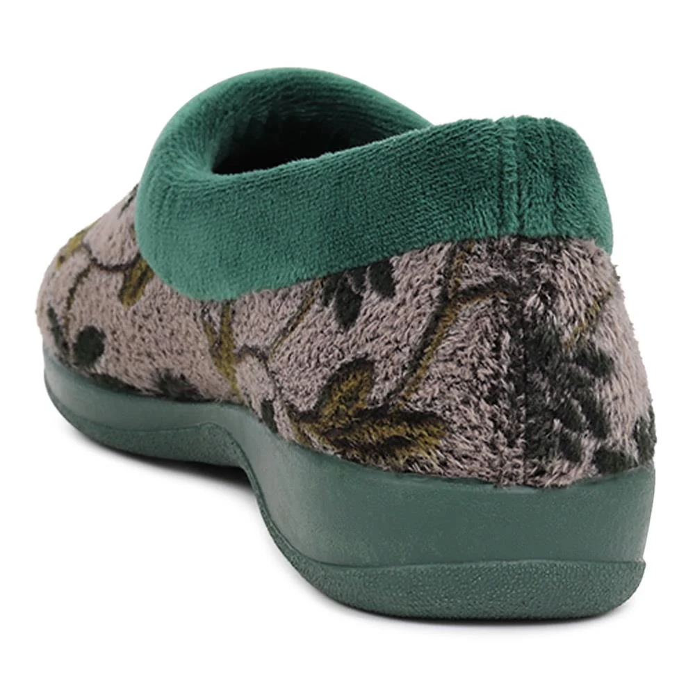 Faux-Fur Full Slippers - ANAT40001 / 325 936 - Green - Image 3
