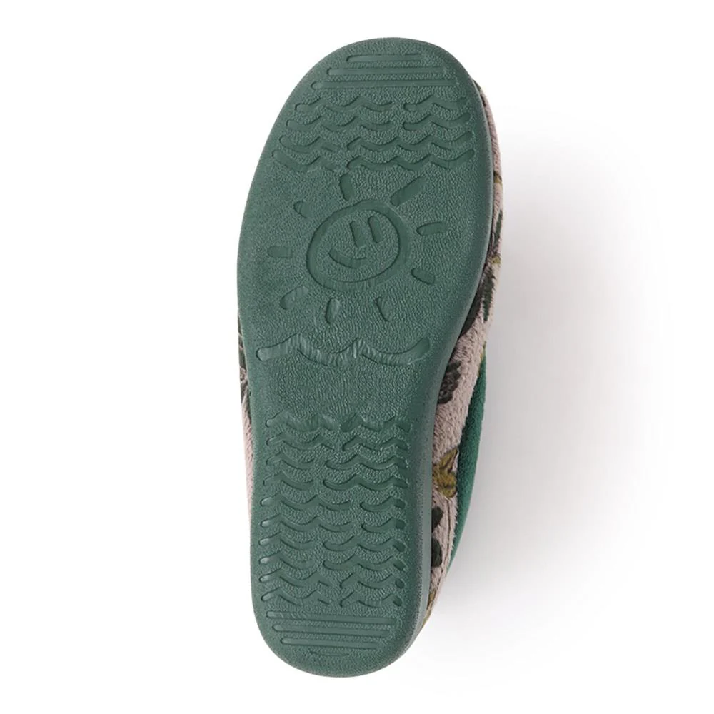 Faux-Fur Full Slippers - ANAT40001 / 325 936 - Green - Image 5