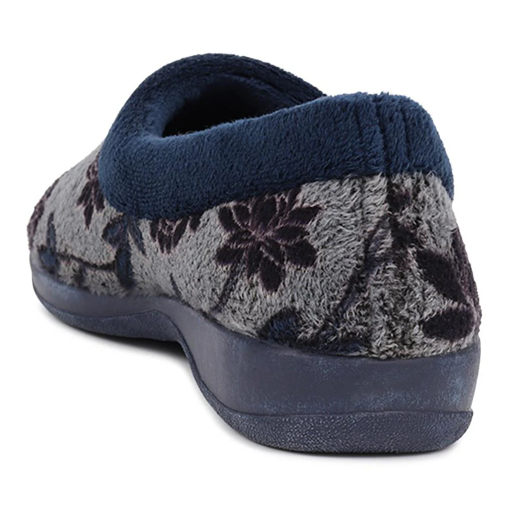 Faux-Fur Full Slippers - ANAT40001 / 325 936 - Navy - Image 5
