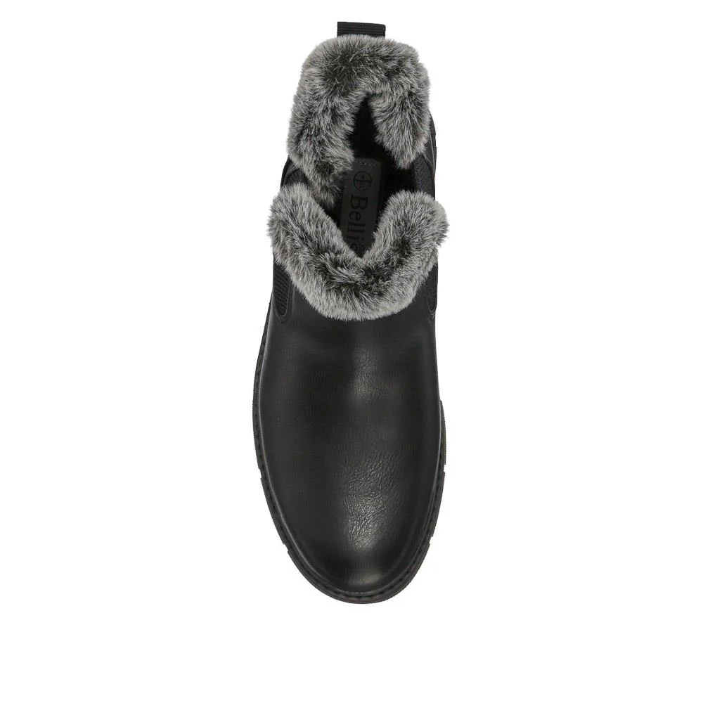 Faux-Fur-Lined Ankle Boots - BELWBINS40015 / 326 304 - Black - Image 4