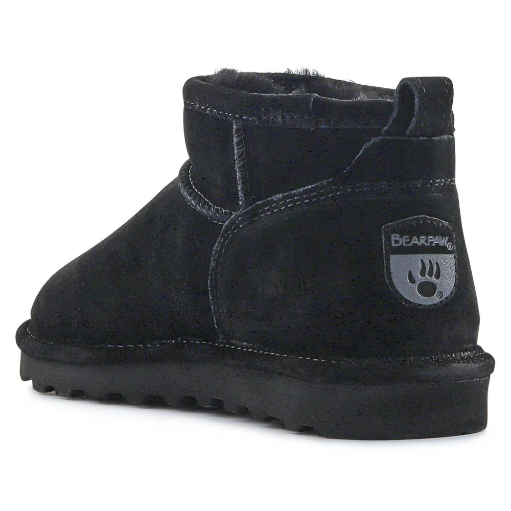 Faux-Fur-Lined Ankle Boots - EDNB40025 / 326 894 - Black Suede - Image 3