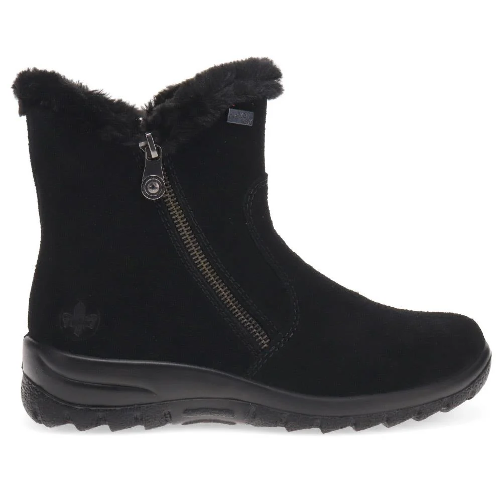 Faux-Fur-Lined Ankle Boots - RKR40529 / 326 091 - Black - Image 2