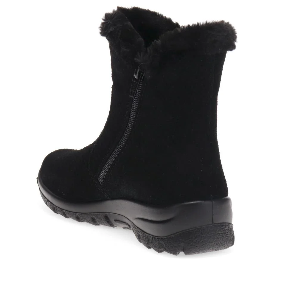 Faux-Fur-Lined Ankle Boots - RKR40529 / 326 091 - Black - Image 3