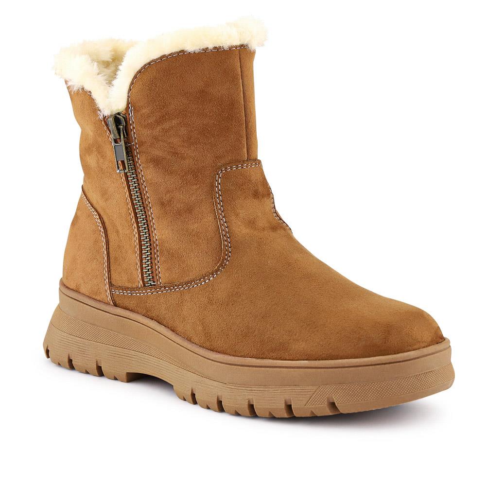 Faux Fur-Lined Ankle Boots - SUPRE40013 / 326 256