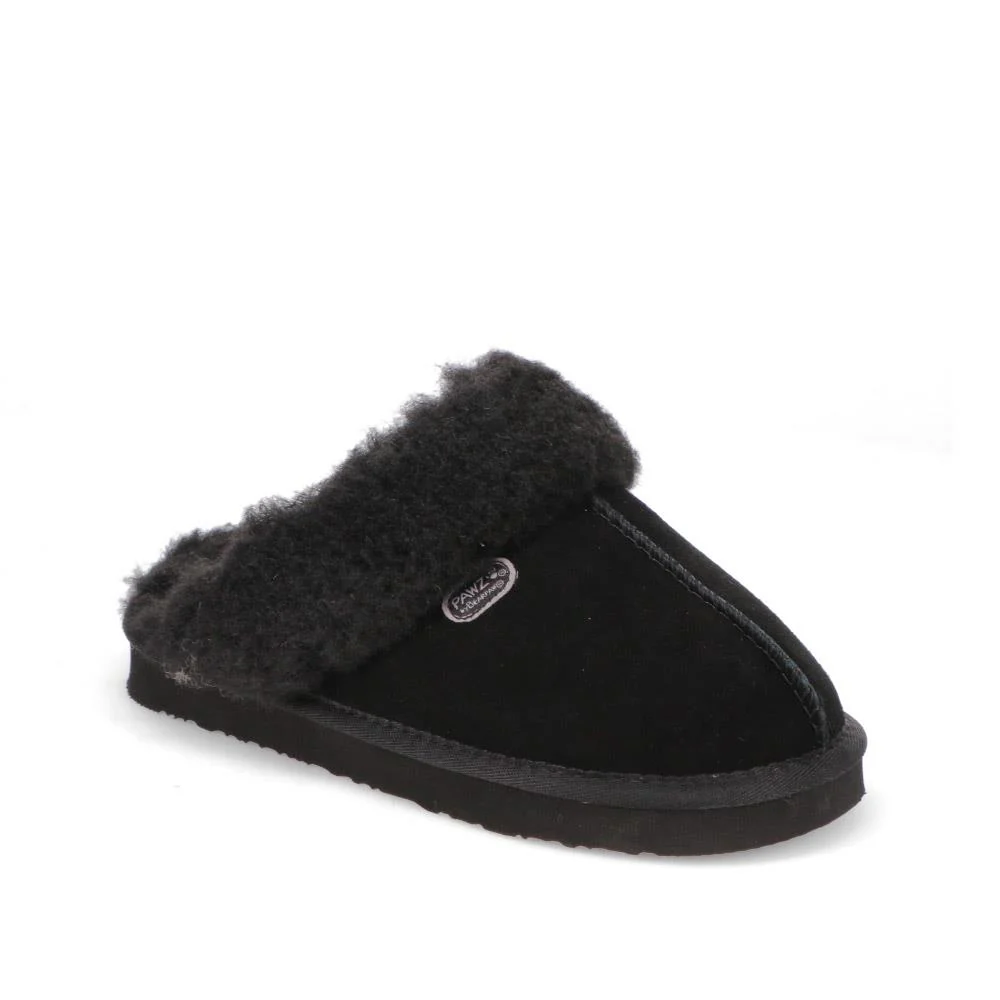 Faux-Fur-Lined Mule Slippers - EDNB40035 / 326 896 - Black