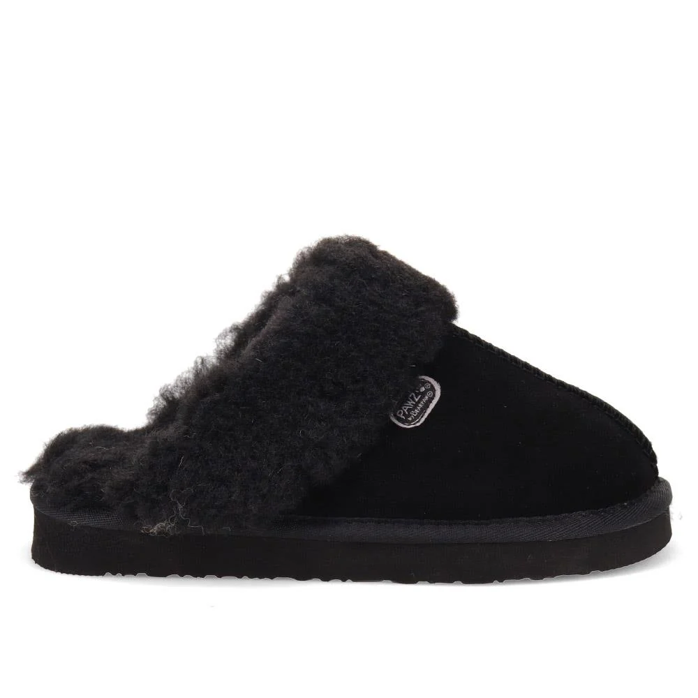 Faux-Fur-Lined Mule Slippers - EDNB40035 / 326 896 - Black - Image 2