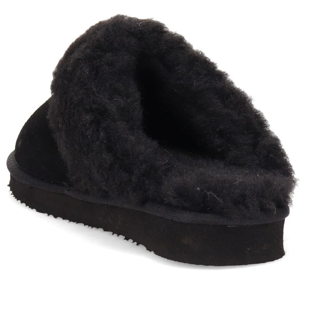 Faux-Fur-Lined Mule Slippers - EDNB40035 / 326 896 - Black - Image 3
