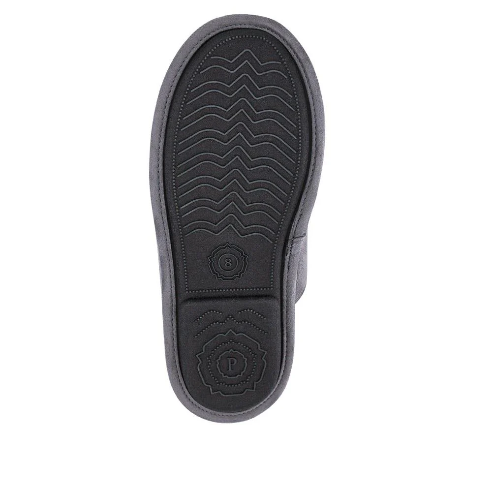 Faux-Fur-Lined Mule Slippers - QING40007 / 325 766 - Grey - Image 5