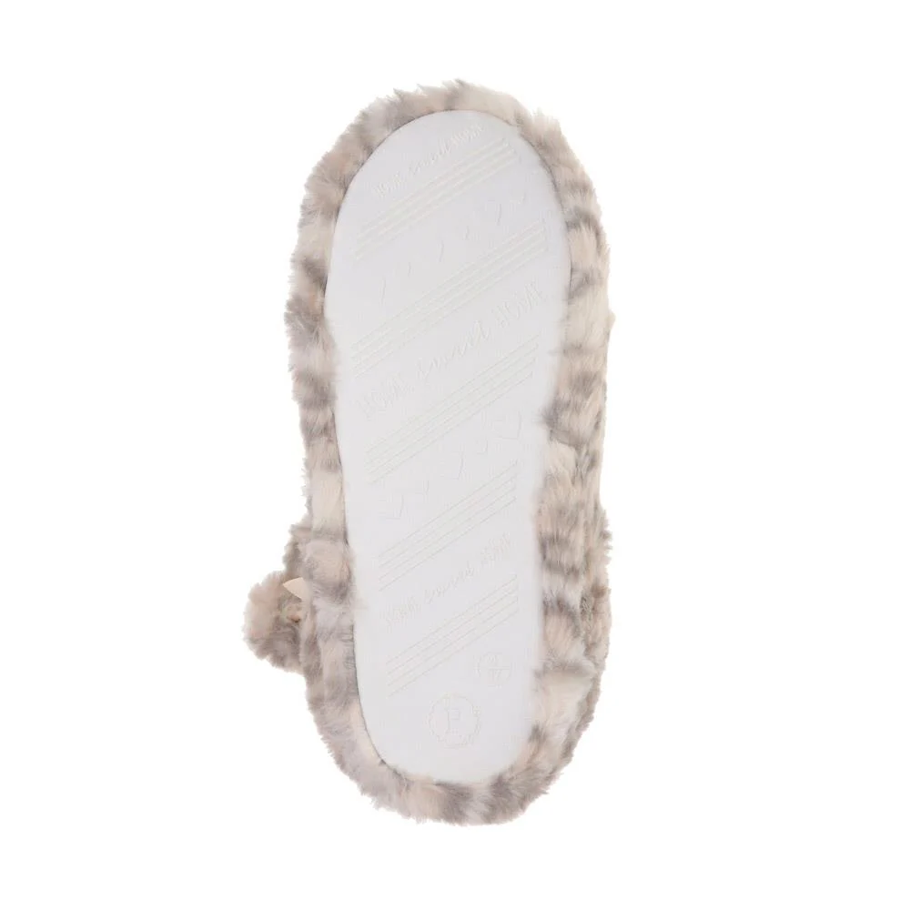 Faux-Fur Slipper Booties - GALOP40005 / 326 025 - Grey Leopard - Image 5