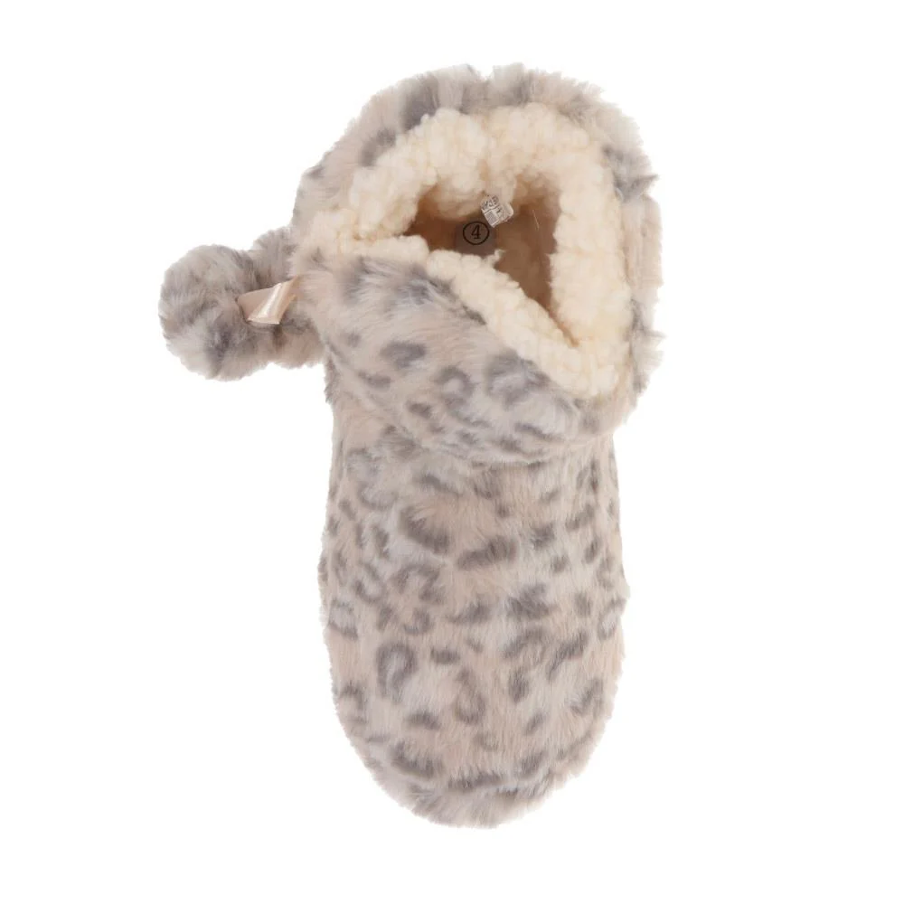 Faux-Fur Slipper Booties - GALOP40005 / 326 025 - Grey Leopard - Image 6