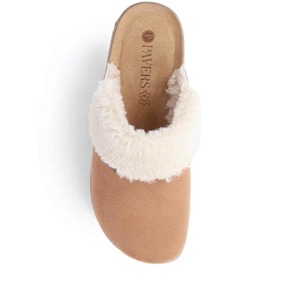 Faux-Fur Slipper Mules  - INB40011 / 326 245 - Camel - Image 5