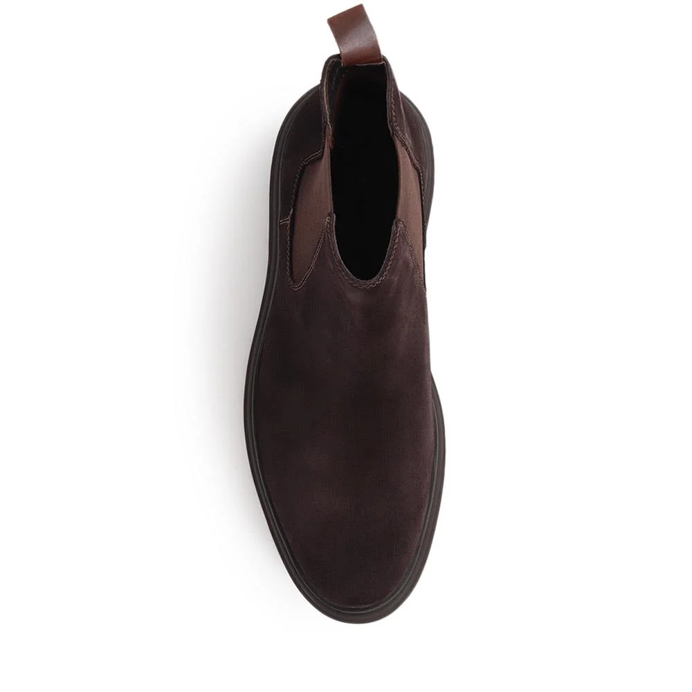 Finsbury Leather Chelsea Boots - FINSBURY / 326 398 - Dark Brown Suede - Image 5