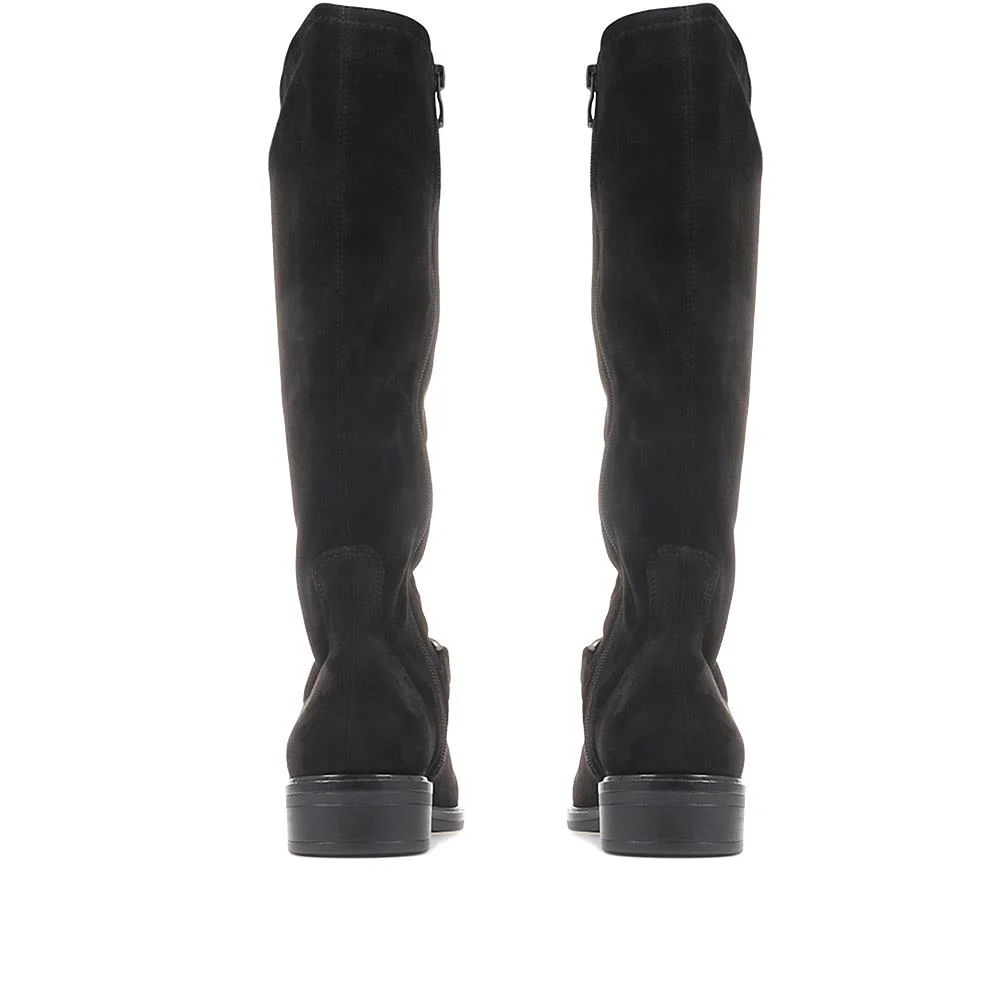 Flat Knee High Boots - CAPRI36501 / 322 510 - Black - Image 3