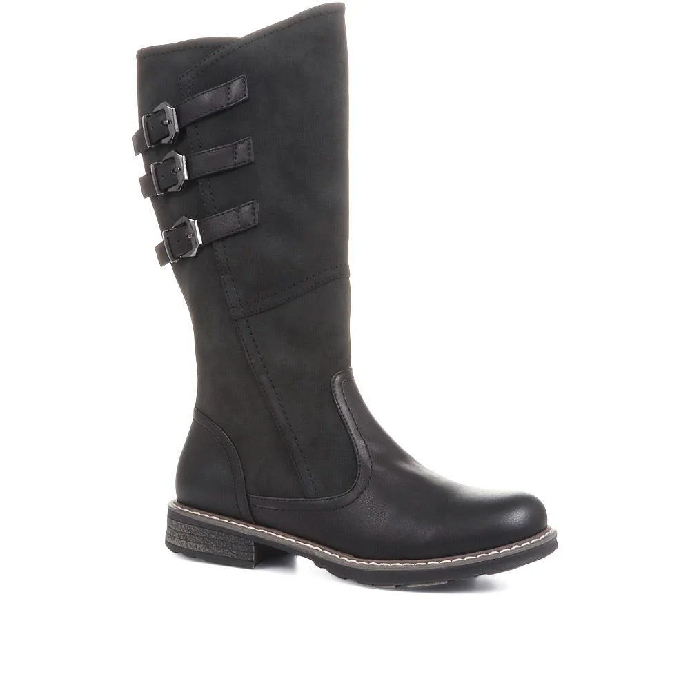 Flat Knee High Boots - WOIL36025 / 322 775 - Black