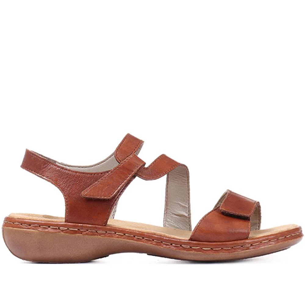 Flat Leather Sandal - RKR29540 / 315 169 - Brown - Image 2