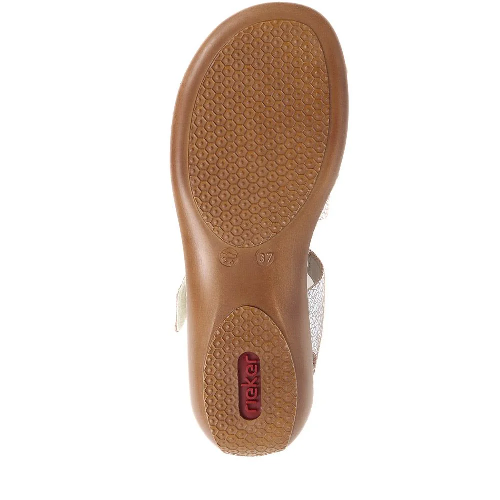 Flat Leather Sandal - RKR29540 / 315 169 - White Multi - Image 4