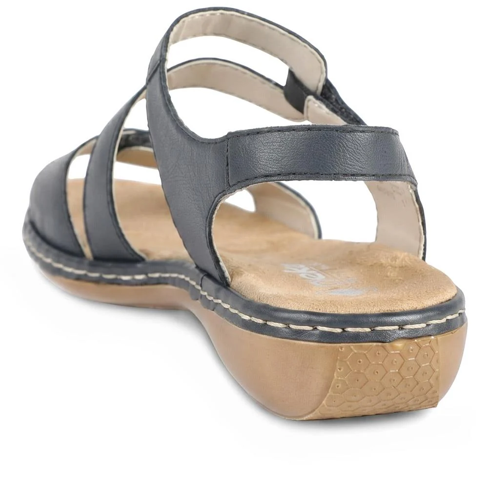 Flat Leather Sandal - RKR29540 / null - Navy - Image 3