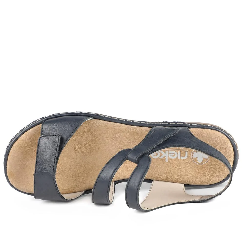 Flat Leather Sandal - RKR29540 / null - Navy - Image 4