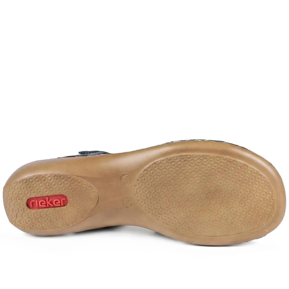Flat Leather Sandal - RKR29540 / null - Navy - Image 5
