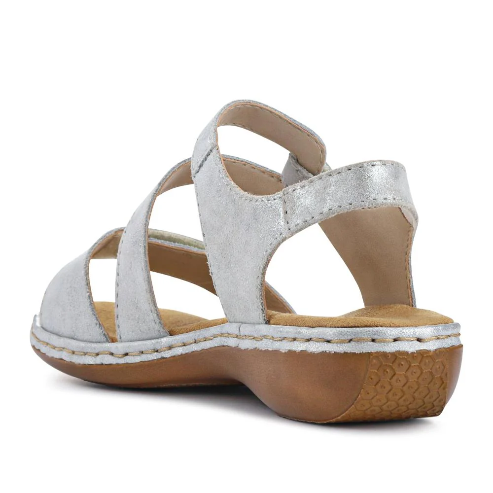 Flat Leather Sandal - RKR29540 / null - Silver - Image 3