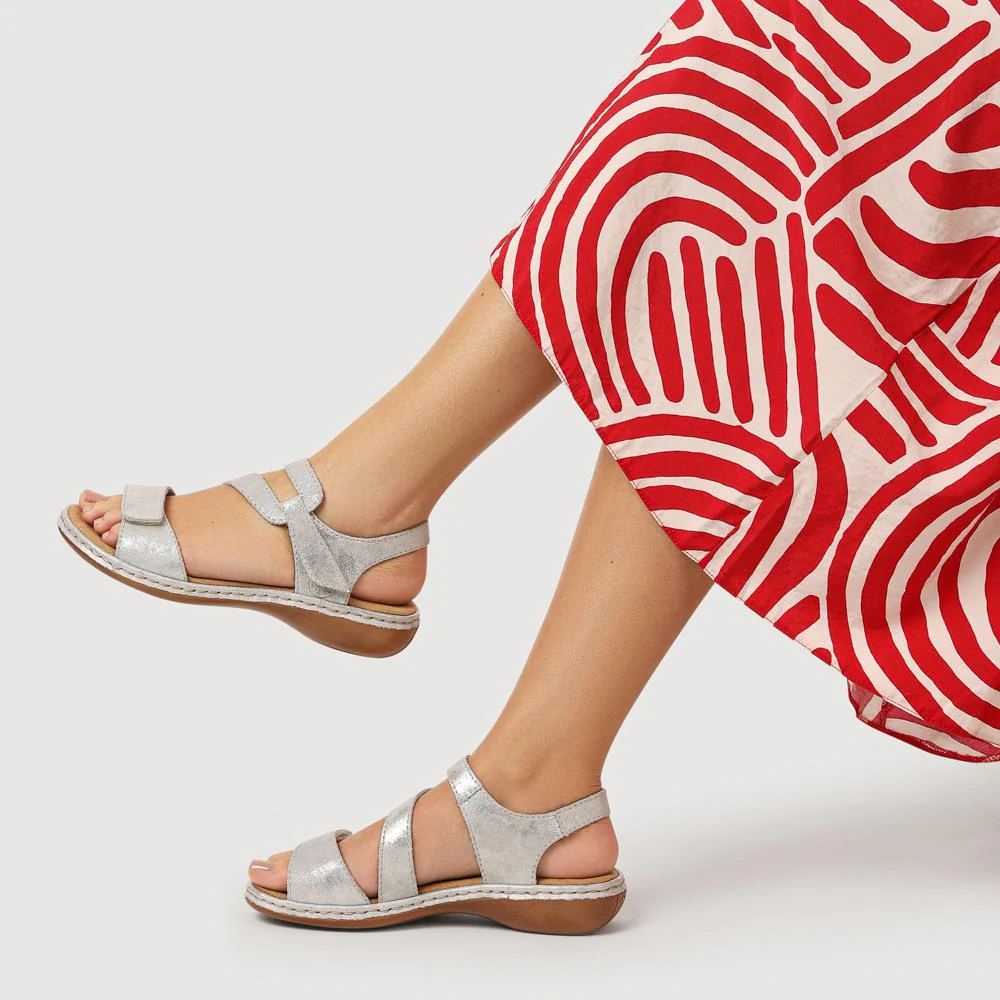 Flat Leather Sandal - RKR29540 / null - Silver - Image 5