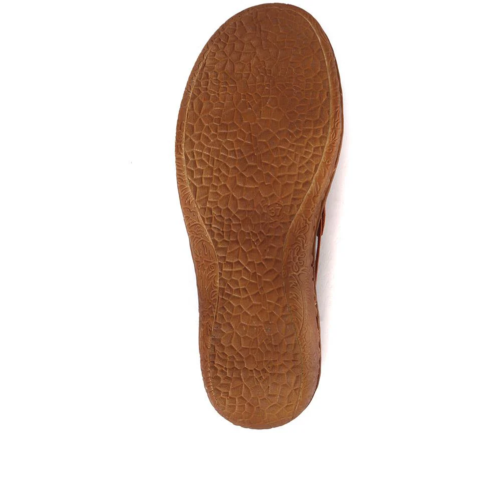 Flat Sandals - HAK33015 / 319 895 - Tan - Image 5