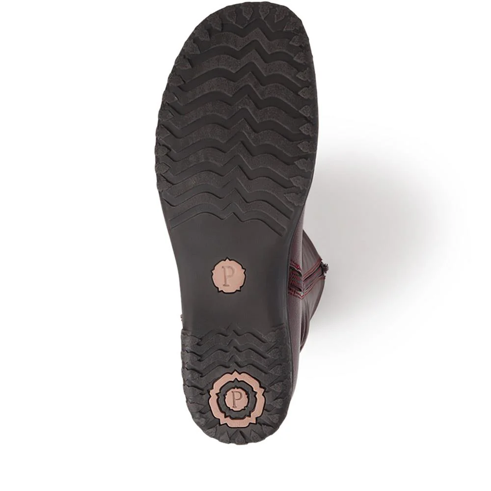 Flat Slouch Boots - WBINS40099 / 325 983 - Burgundy - Image 4