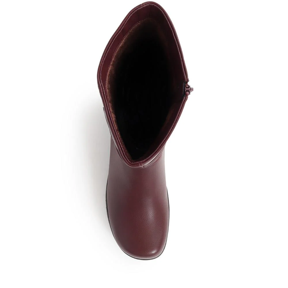 Flat Slouch Boots - WBINS40099 / 325 983 - Burgundy - Image 5