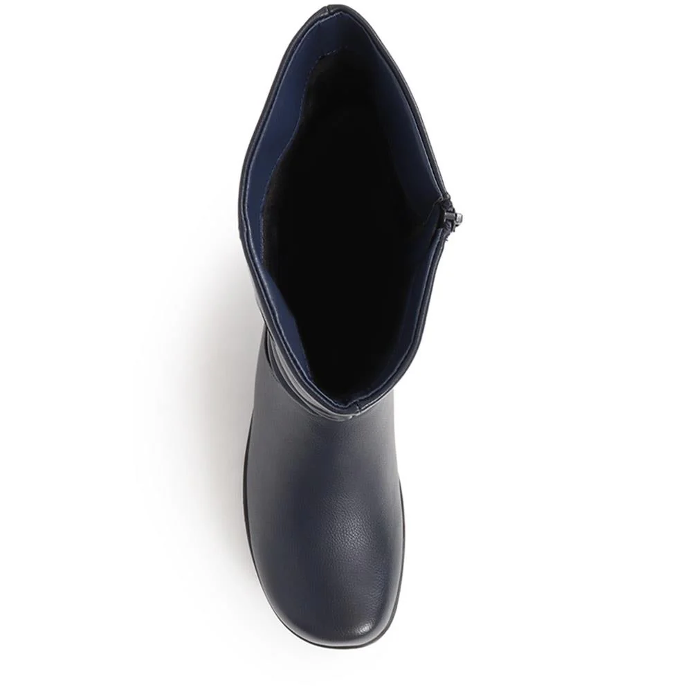 Flat Slouch Boots - WBINS40099 / 325 983 - Navy - Image 5