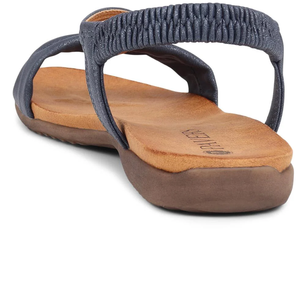 Flat Strappy Sandals - BAIZH29006 / 314 963 - Navy - Image 4