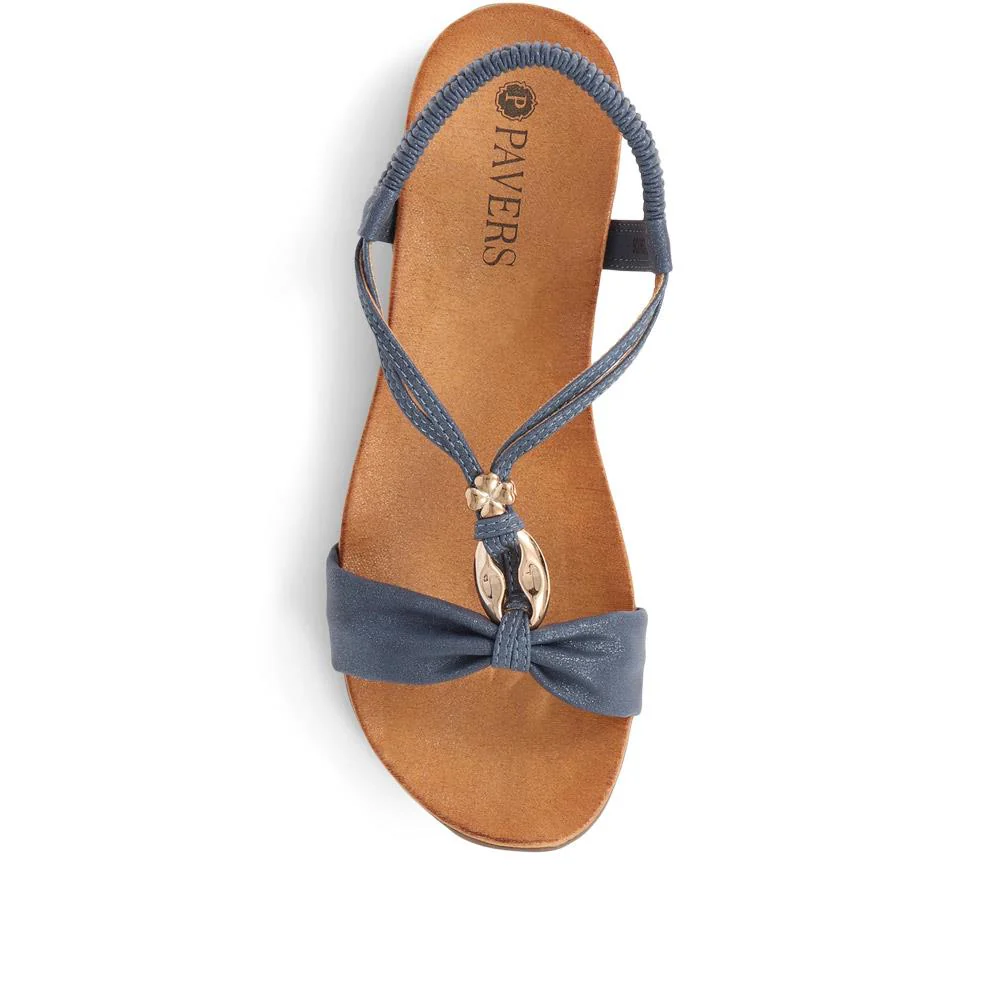 Flat Strappy Sandals - BAIZH29006 / 314 963 - Navy - Image 6