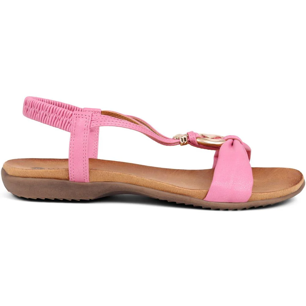 Flat Strappy Sandals - BAIZH29006 / 314 963 - Pink - Image 3