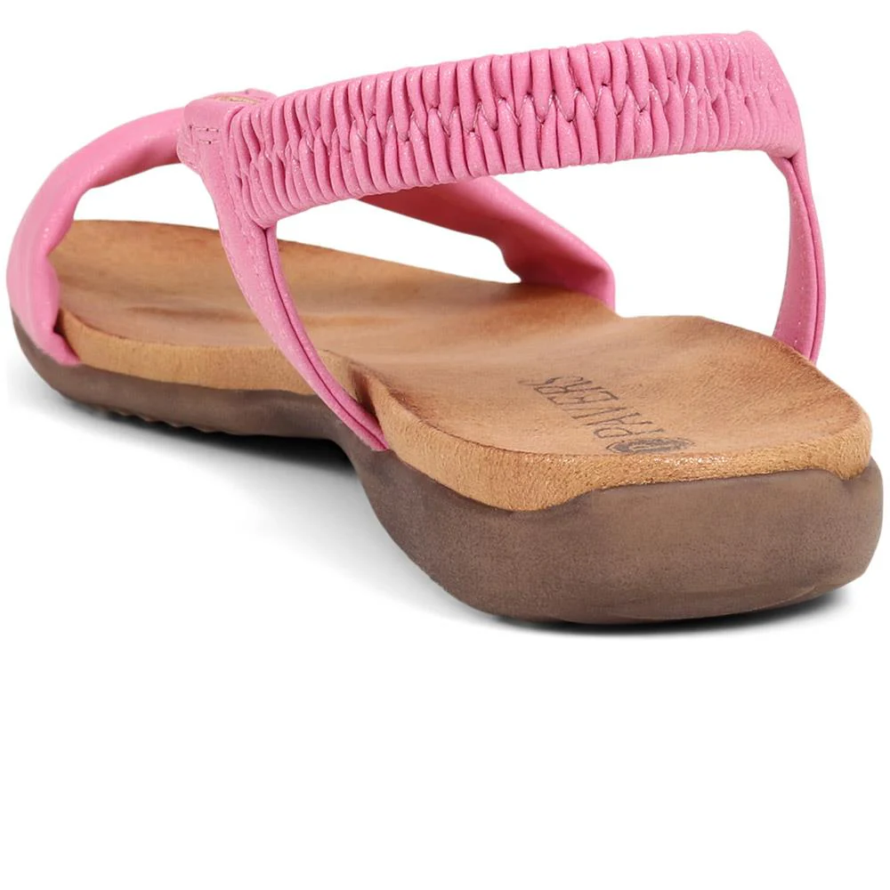 Flat Strappy Sandals - BAIZH29006 / 314 963 - Pink - Image 4