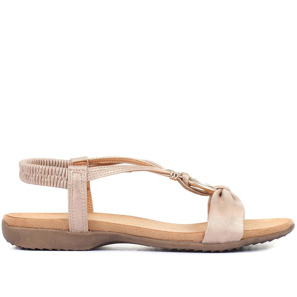 Flat Strappy Sandals - BAIZH29006 / 314 963 - Rose Gold - Image 3