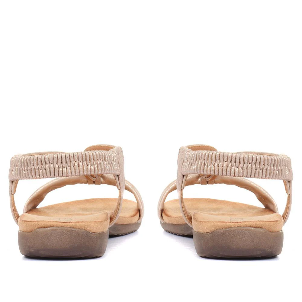 Flat Strappy Sandals - BAIZH29006 / 314 963 - Rose Gold - Image 4