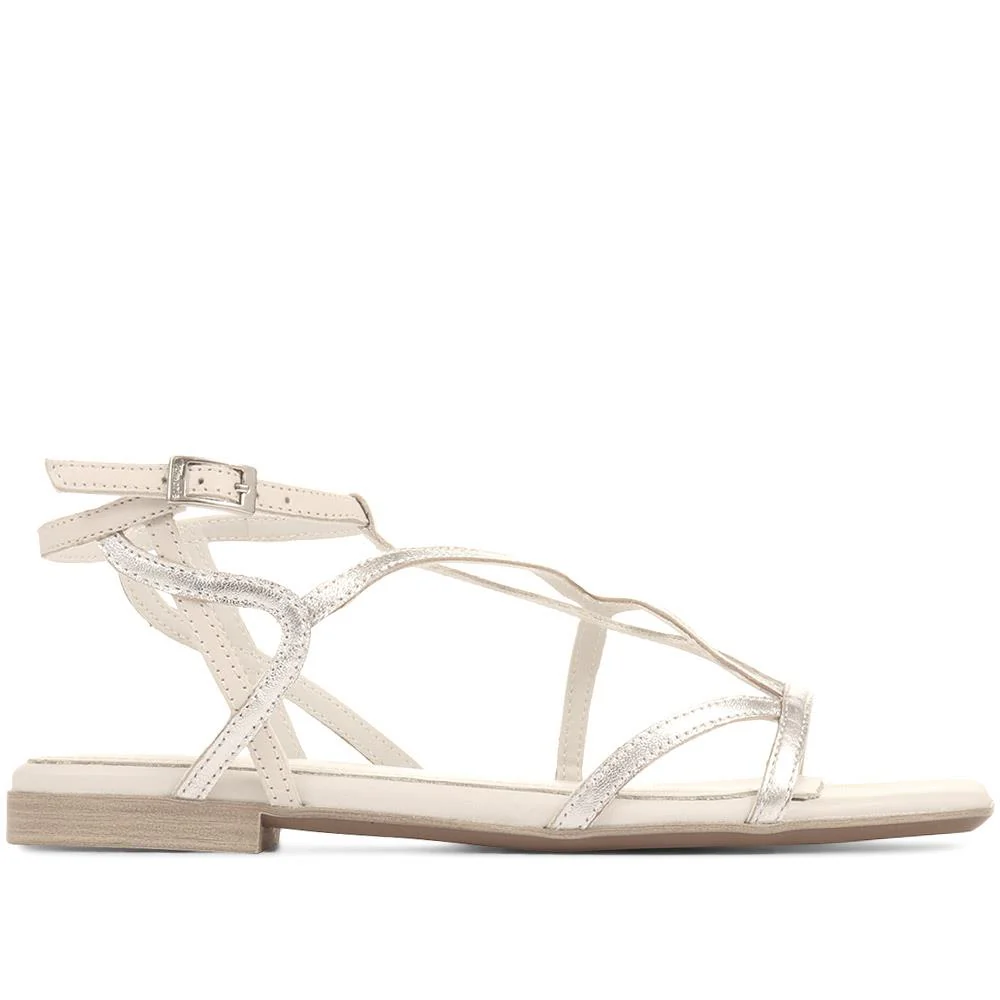 Flat Strappy Sandals - TAM35506 / 321 479 - White Multi - Image 2