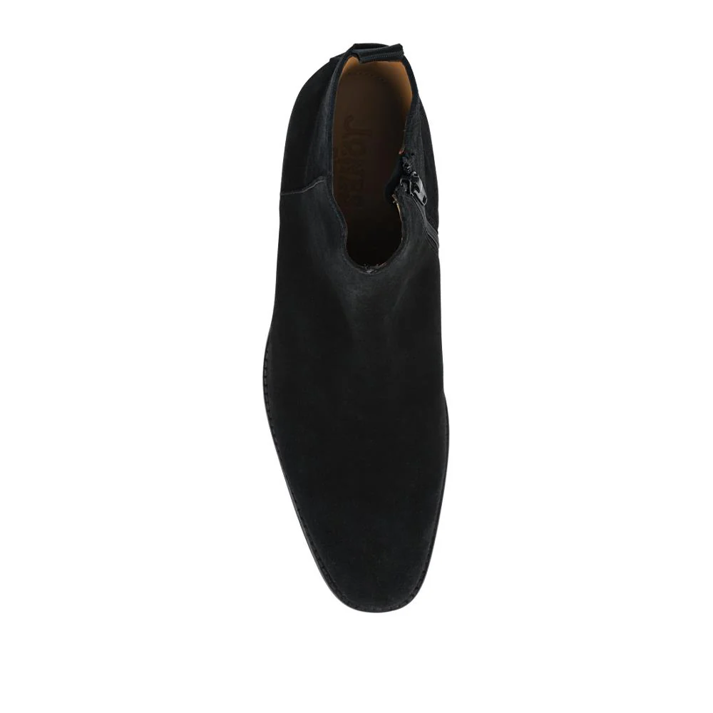 Flaxen Leather Ankle Boots - FLAXEN / 325 744 - Black Suede - Image 4
