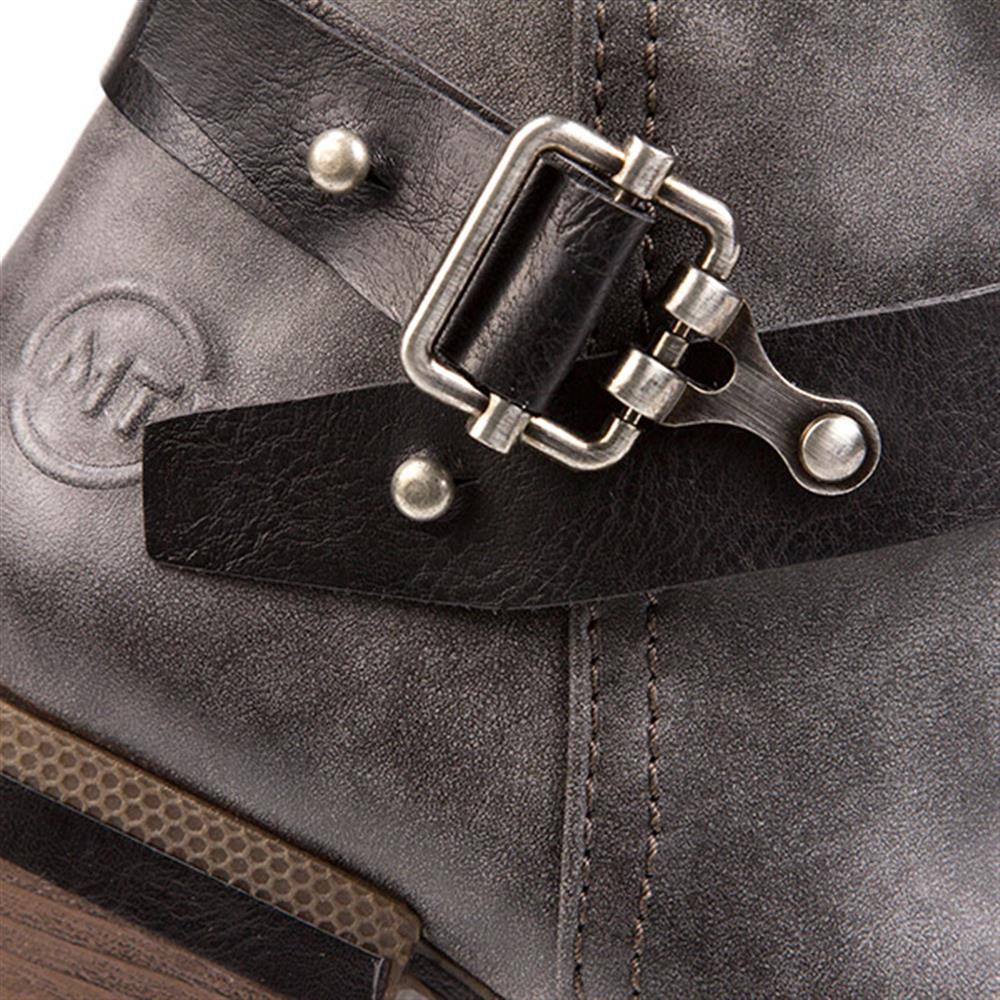 Fleece Lined Calf Length Boot - WEN26527 / 310 657 - Grey - Image 5
