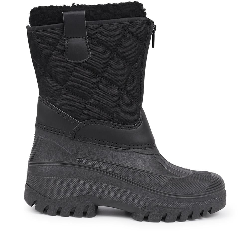 Fleece-Lined Snow Boots - SHINN40001 / 326 402 - Black - Image 3