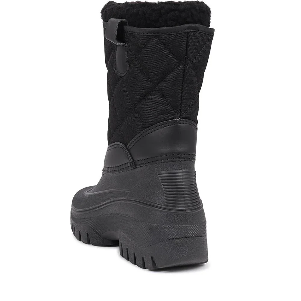 Fleece-Lined Snow Boots - SHINN40001 / 326 402 - Black - Image 4