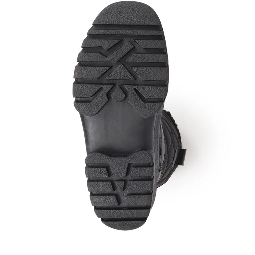 Fleece-Lined Snow Boots - SHINN40001 / 326 402 - Black - Image 5
