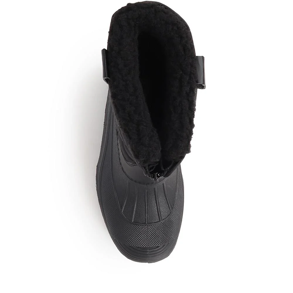 Fleece-Lined Snow Boots - SHINN40001 / 326 402 - Black - Image 6