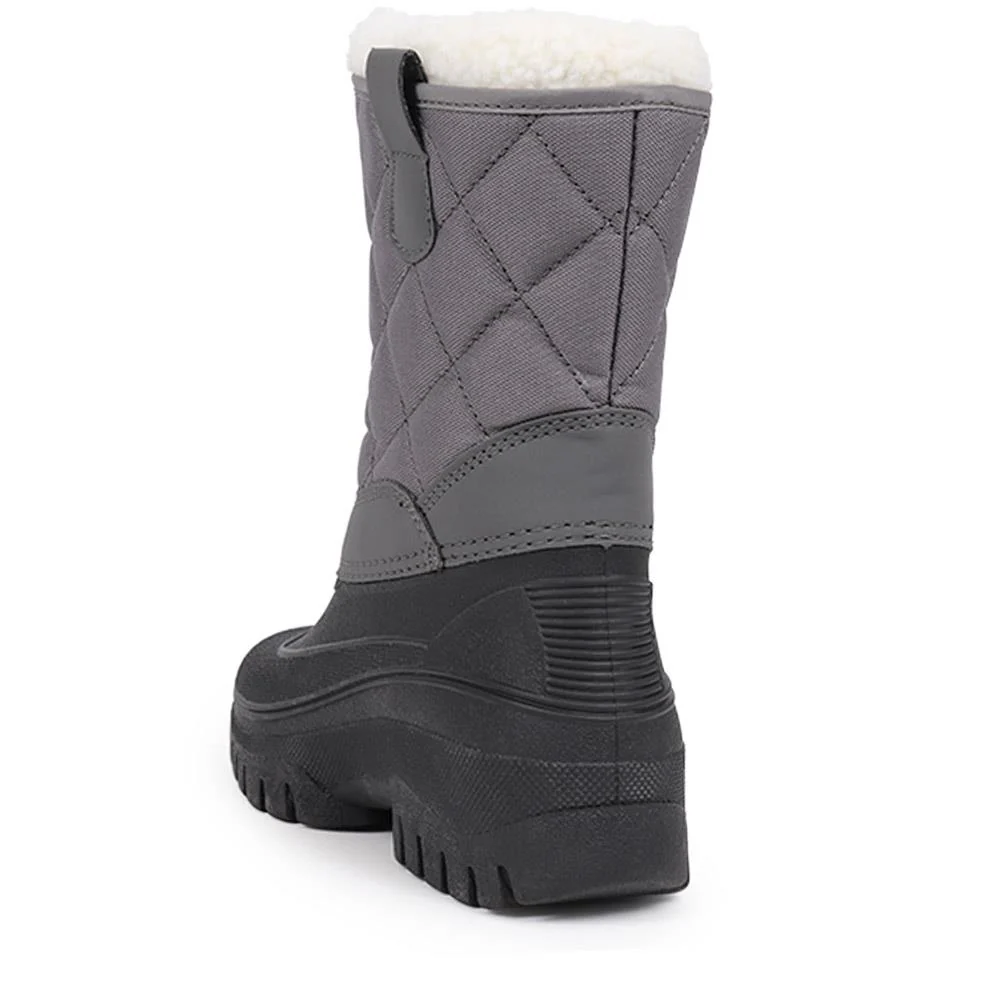 Fleece-Lined Snow Boots - SHINN40001 / 326 402 - Grey - Image 3